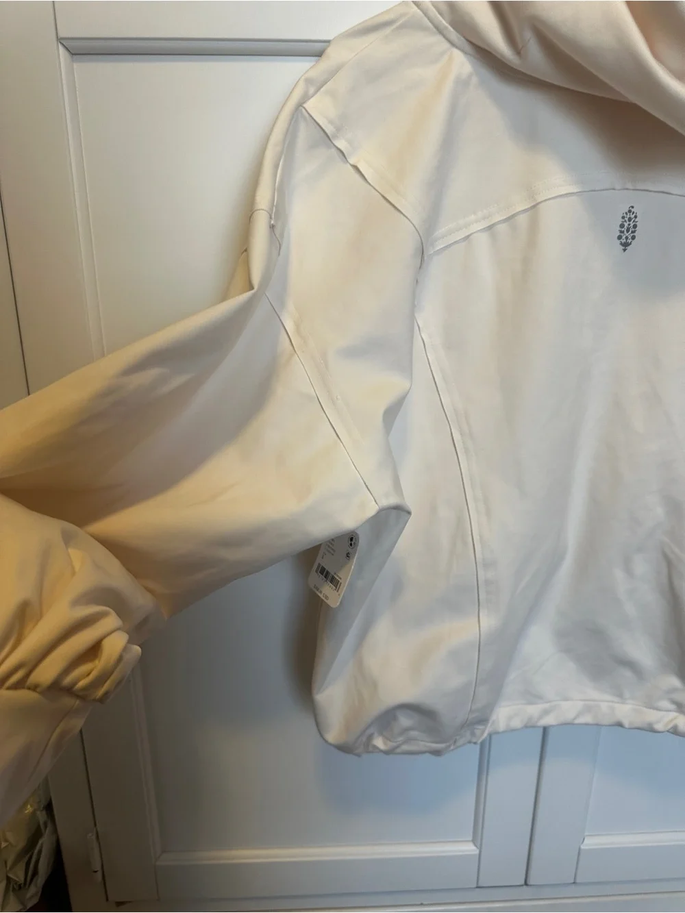 Free People Landslide Pullover- Cream Funnel Neck Pullover Hoodie- NWT S